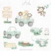 Kit Safari Baby - Ilustrações e papéis digitais - Imagem 4