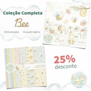 Bee - Abelhinhas, papéis digitais e ilustrações fofas