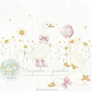 Magaridas e Gansinhos Rosa - Ilustrações