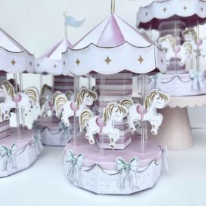 Caixa Carrossel Personalizado - Parque encantado | Circo Rosa